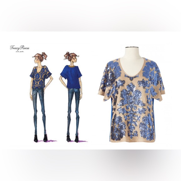 Neiman Marcus for Tracy Reece Sequin Top - Picture 2 of 10